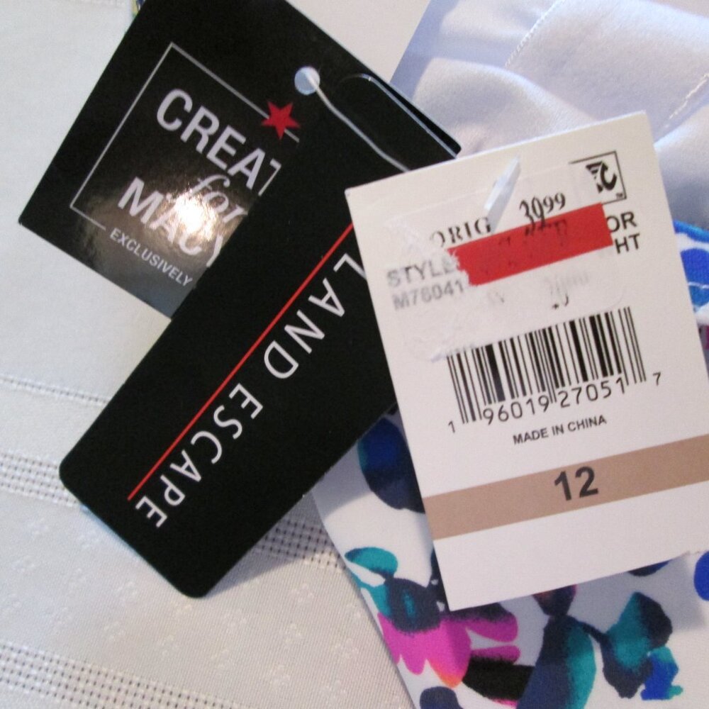 Island Escape Scorpio Tankini Floral-Print Twist-Front Top NWT Sz 12 - Picture 8 of 10